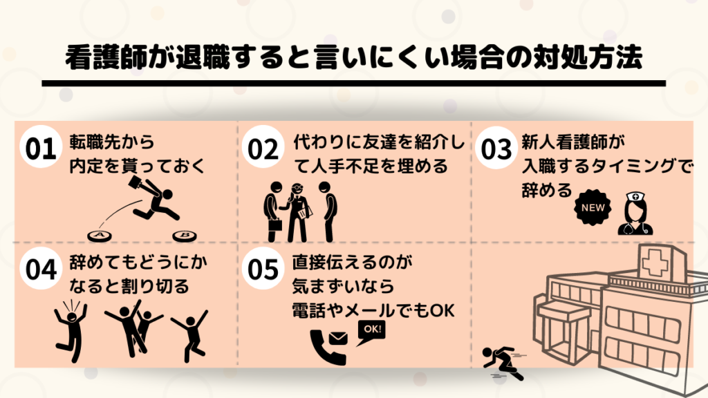 看護師をしていて退職すると言いにくい場合