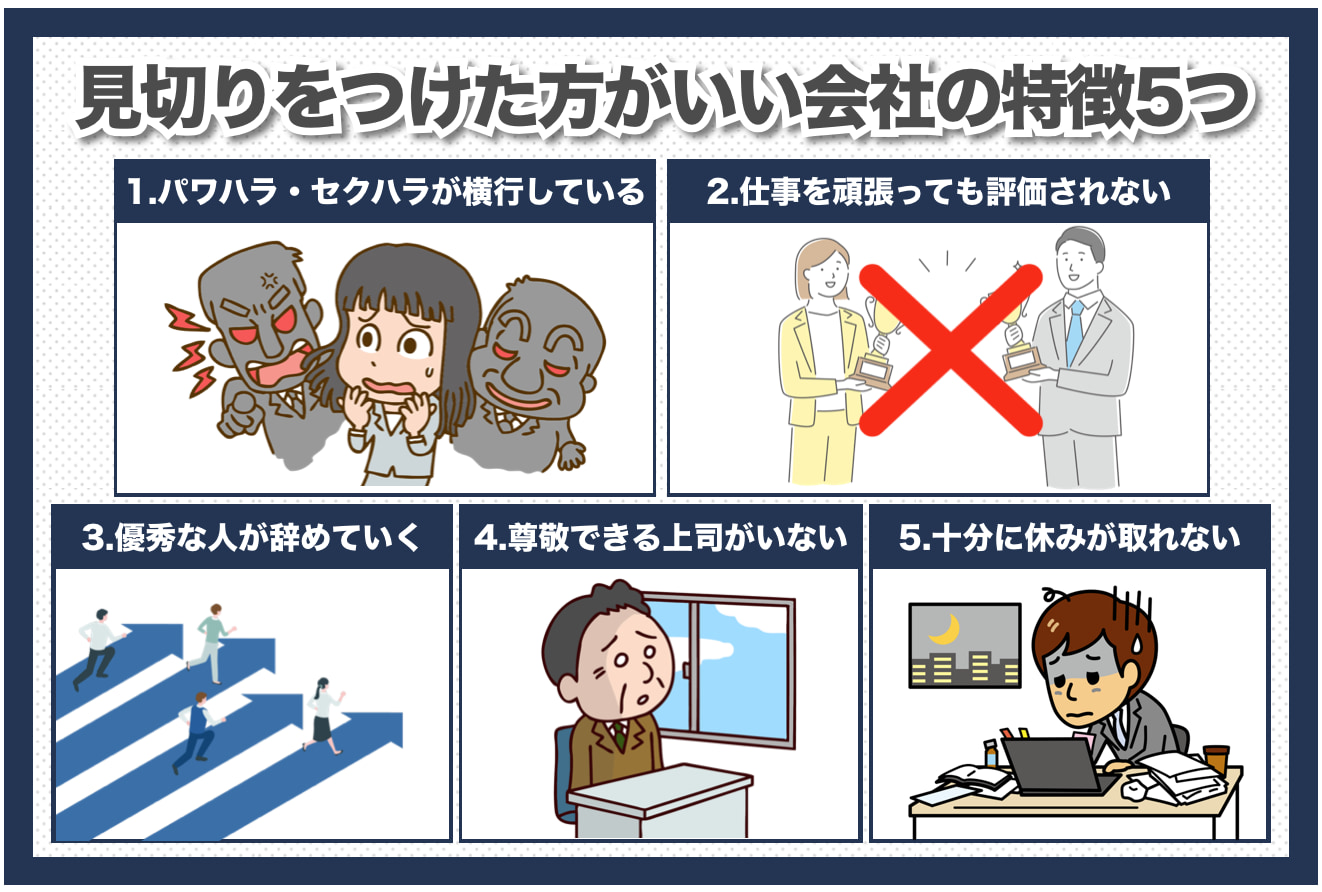 見切りをつけた方がいい会社の特徴5つ